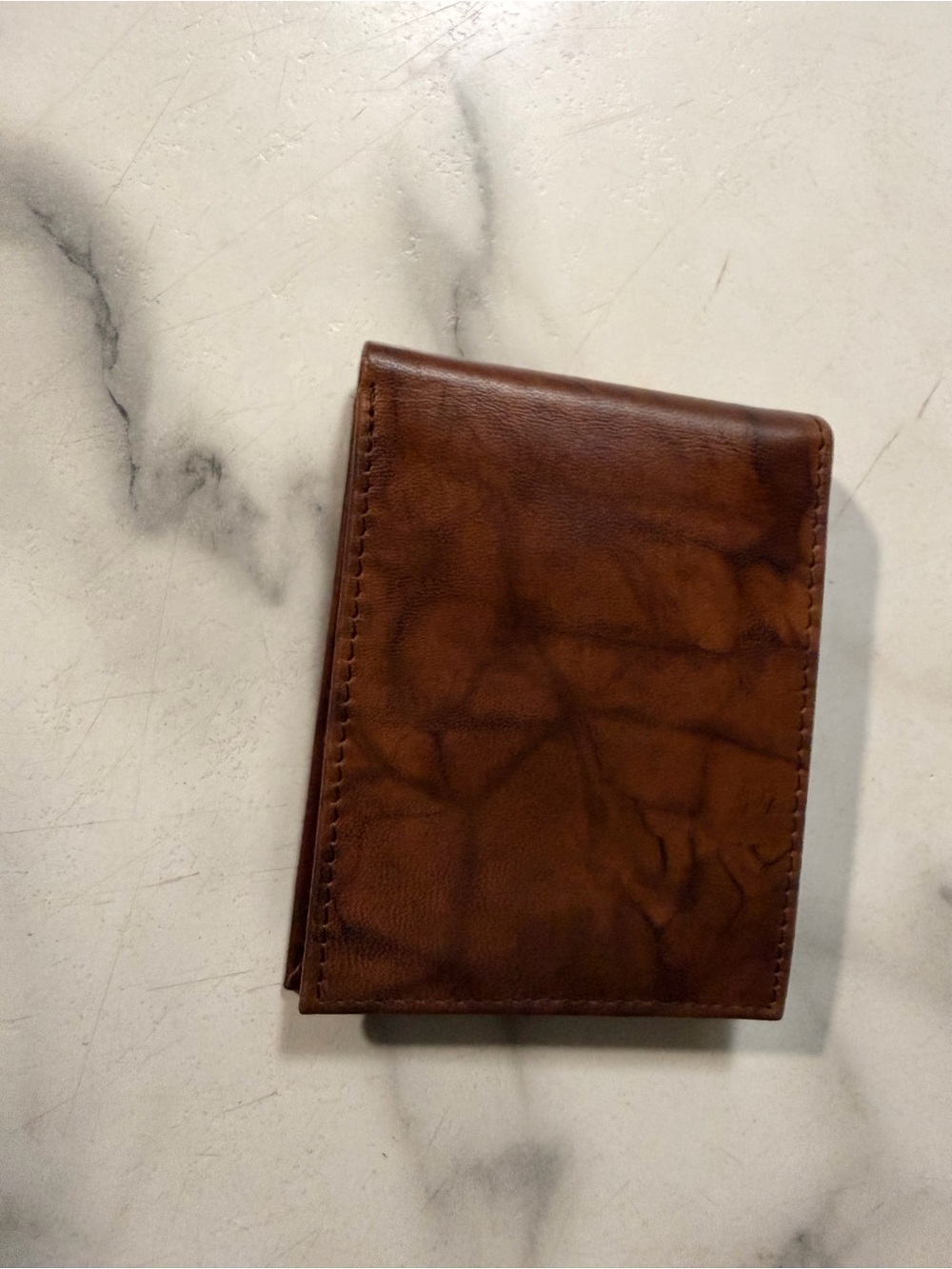 Men's Slim Leather Card & Key Holder - Brown